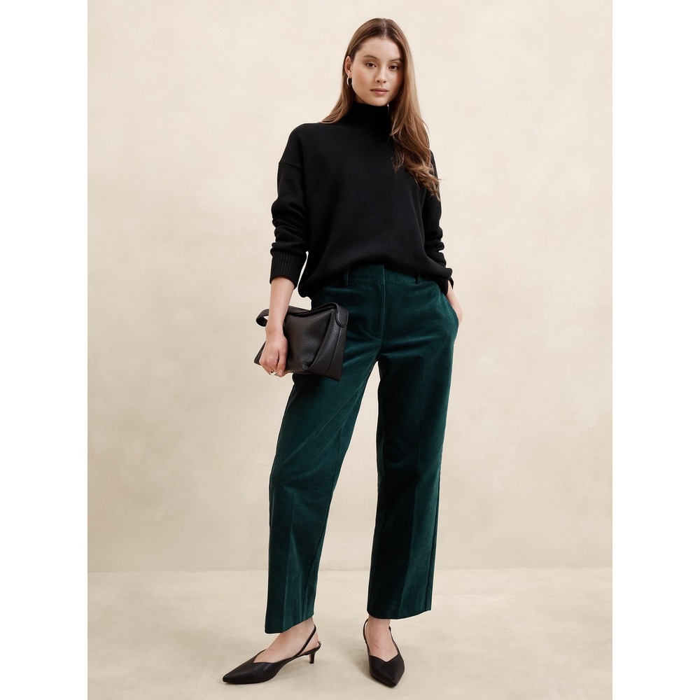 Banana Republic Cord Straight Trouser Womens 6 Teal Green Excellent Career